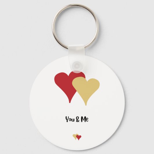 ハッピーバレンタインデー – 恋人のためのバレンタインデー キーホルダー (正面)