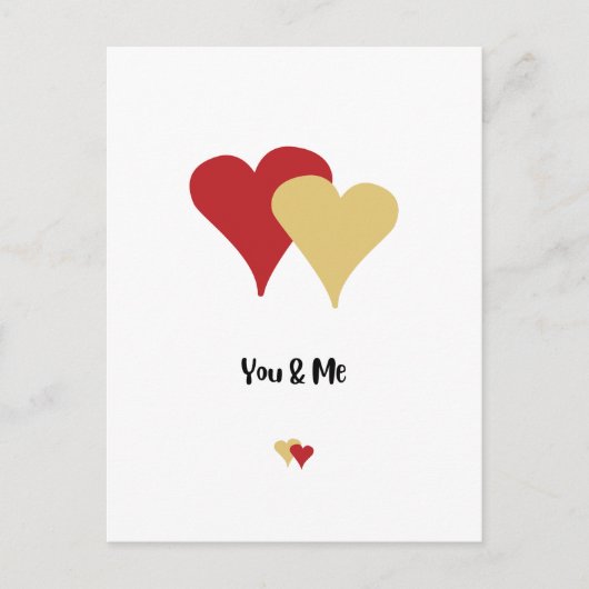 ハッピーバレンタインデー – 恋人のためのバレンタインデー シーズンポストカード (正面)