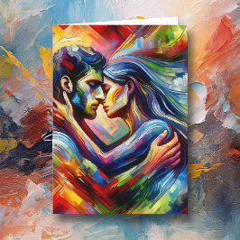 ハッピーバレンタインデー | 恋人の抱擁 カード