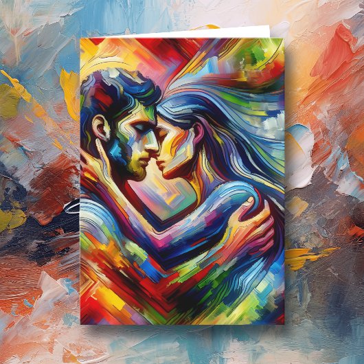 ハッピーバレンタインデー | 恋人の抱擁 カード