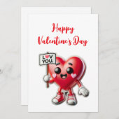 ハッピーバレンタインデー 招待状 (正面/裏面)