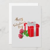 ハッピーバレンタインデー 招待状 (正面/裏面)