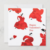 ハッピーバレンタインデー 招待状 (正面)