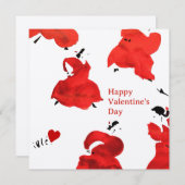 ハッピーバレンタインデー 招待状 (正面/裏面)