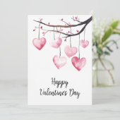 ハッピーバレンタインデー 水彩バレンタインデー シーズンカード (スタンド正面)