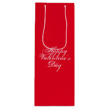 ハッピーバレンタインデー，白い文字，赤い贈り物