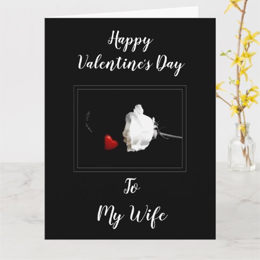 **ハッピーバレンタインデー*私にとっては世界のことを意味する妻 カード (黄色い花)