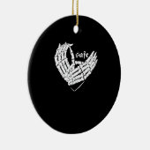 ハッピーバレンタインデー – 私のハートは私のバレンタインC セラミックオーナメント (右)