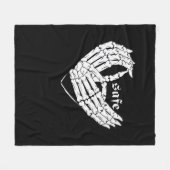 ハッピーバレンタインデー – 私のハートは私のバレンタインC フリースブランケット (正面(横))