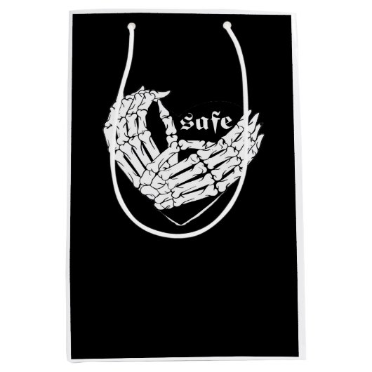 ハッピーバレンタインデー – 私のハートは私のバレンタインC ミディアムペーパーバッグ (正面)