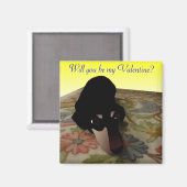 ハッピーバレンタインデー – 私のバレンタイン？ マグネット (正面/裏面)