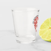 ハッピーバレンタインデー&私はあなたを愛する韓国のSoju ショットグラス (左)