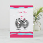 ハッピーバレンタインデー! 私は愛します! かわいいヒツジ シーズンカード (スタンド正面)