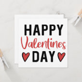 ハッピーバレンタインデー//空白のバレンタインデー カード (正面/裏面インサイチュ)