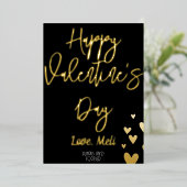 ハッピーバレンタインデー 箔シーズンカード (立ち正面)