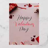 ハッピーバレンタインデー 箔シーズンカード (正面)