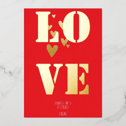 ハッピーバレンタインデー 箔シーズンカード (正面)