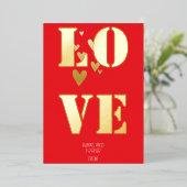 ハッピーバレンタインデー 箔シーズンカード (立ち正面)