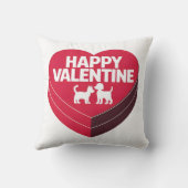 ハッピーバレンタインデー、箱のチョイス&フリのシルエット クッション (裏面)