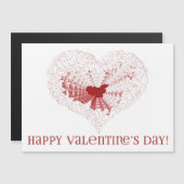 ハッピーバレンタインデー!紙カットアウトフローラハート (正面/裏面)