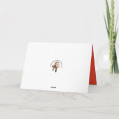 ハッピーバレンタインデー 舌を出したかわいい猫 シーズンカード (裏面)