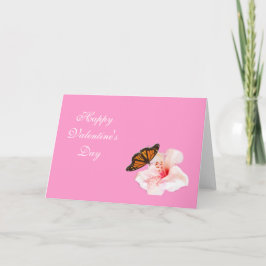 ハッピーバレンタインデー。花と蝶 シーズンカード