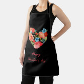 ハッピーバレンタインデー(花カラフル) エプロン (インサイチュ)