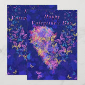 ハッピーバレンタインデー – 蝶ハート – ロマンチック (正面/裏面)