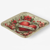 ハッピーバレンタインデー、装飾イラストレーション、 ペーパープレート (傾斜あり)