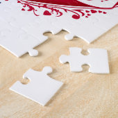 ハッピーバレンタインデー!赤いハート ジグソーパズル (側面)