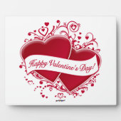 ハッピーバレンタインデー!赤いハート フォトプラーク (正面)