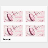 ハッピーバレンタインデー 長方形シール (シート)