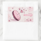 ハッピーバレンタインデー 長方形シール (バッグ)