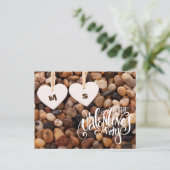 ハッピーバレンタインデー。2つのハートのビーチ シーズンポストカード (スタンド正面)