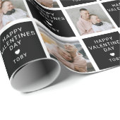 ハッピーバレンタインデー | 2フォトホリデー ラッピングペーパー (ロールコーナー)