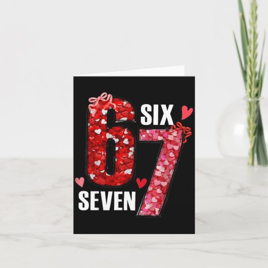 ハッピーバレンタインデー 67 ミーム ハーツ コケッティ ボウ カード (正面)