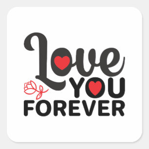 ハッピーバレンタインデー- Love You Forever Images スクエアシール