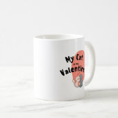 ハッピーバレンタインデー-My Cat Is My Valentine Day コーヒーマグカップ (正面右)
