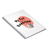 ハッピーバレンタインデー-My Cat Is My Valentine Day ノートブック (右側)