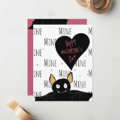 ハッピーバレンタインデー | Your Fangtastic |こうもりプリン ノートカード (正面/裏面インサイチュ)