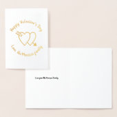 ハッピーバレンタインデーcupidハートカスタムスクリプト 箔カード (ディスプレー)