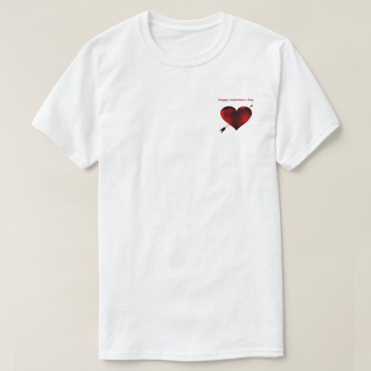 ハッピーバレンタインデーTシャツ Tシャツ (デザイン正面)