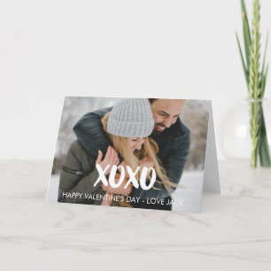 ハッピーバレンタインデーXOXOのブラシの原稿 シーズンカード