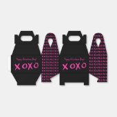 ハッピーバレンタインデーxoxoブラックピンク フェイバーボックス (折り畳みなし)