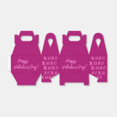 ハッピーバレンタインデーXOXOマゼンタピンクかわいい フェイバーボックス (折り畳みなし)