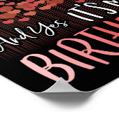 ハッピーバレンタインデーYesイッツマイ誕生日 ポスター (角)