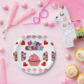 ハッピーバレンタインハッピーバースデー紙プレート ペーパープレート (パーティー)