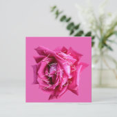 ハッピーバレンタインホットピンクバラフローラボホグラム カード (スタンド正面)