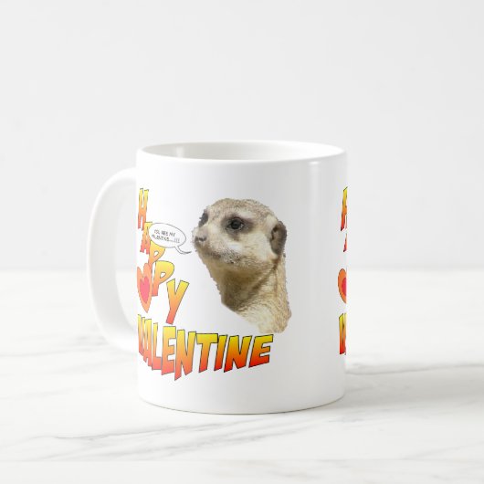 ハッピーバレンタインメルカトマグ2ハートイン1 コーヒーマグカップ (正面左)