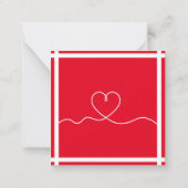 ハッピーバレンタインラブデイバレンタインカード ノートカード (裏面)